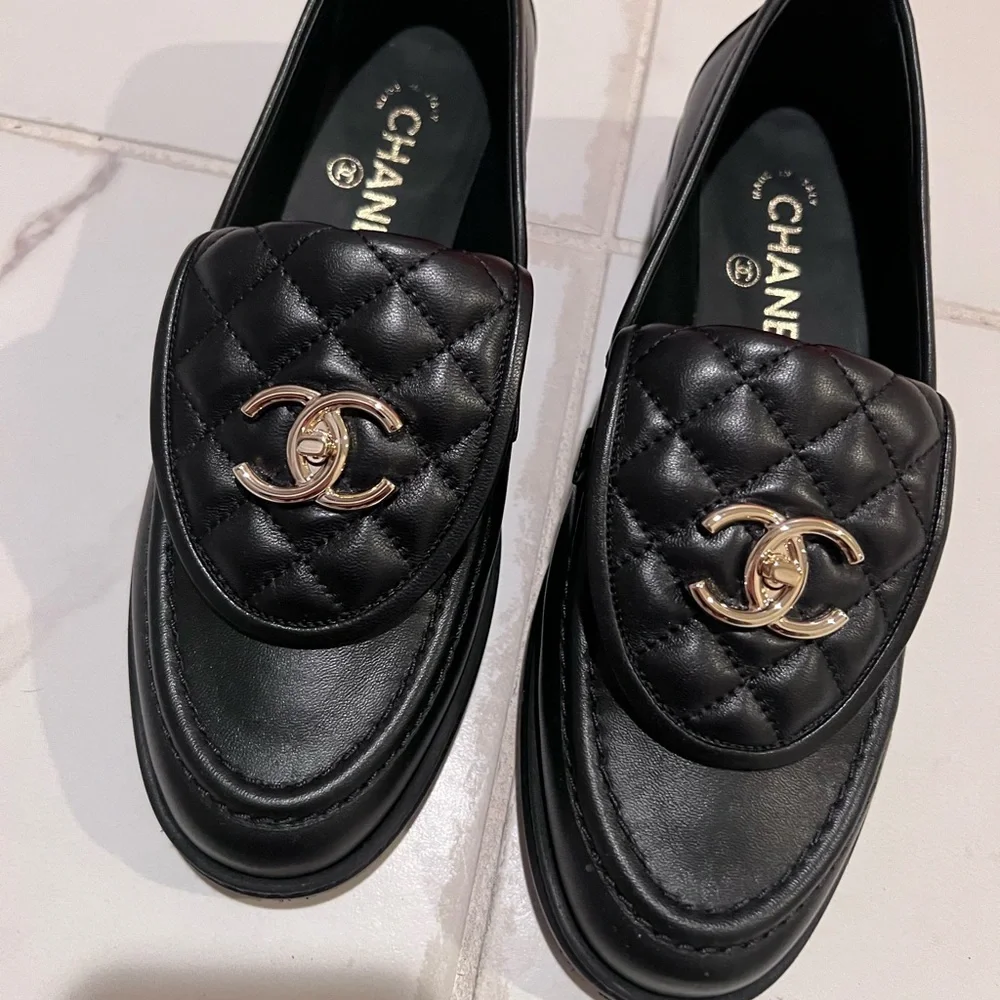 CHANEL | Shoes | Chanel Cc Turnlock Quilted Loafer Size 38 | Poshmark